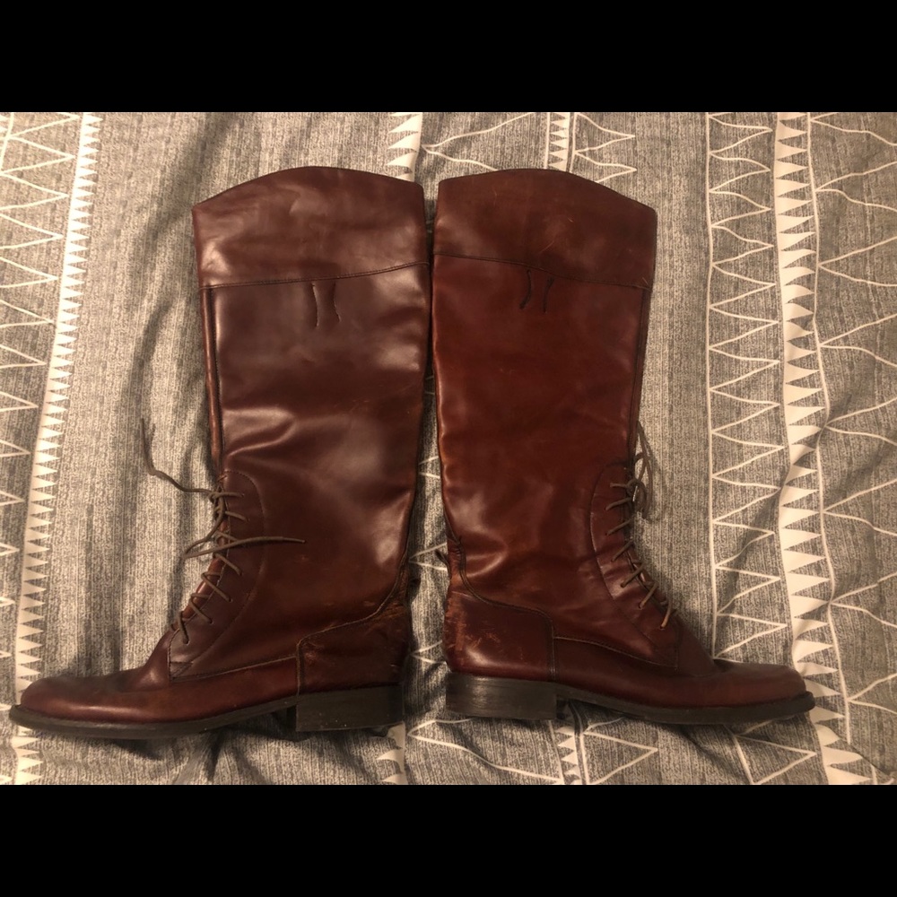Leather boots